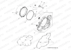 ENGINE | ENGINE, CLUTCH COVER - A10GJ45AA (49ATVCLUTCHCVR07OUT525)