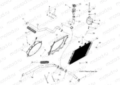 ENGINE | ENGINE, COOLING SYSTEM - A13CF76FF (49ATVCOOL12SP6X6)