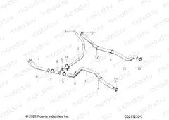 ENGINE | ENGINE, COOLING SYSTEM, HOSES - A23SEA57F1/T57C1/C2/F1 (C0211235-3)