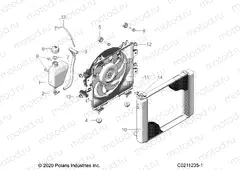 ENGINE | ENGINE, COOLING SYSTEM, RADIATOR, FAN & OVERFLOW BOTTLE - A23SEA57F1/T57C1/C2/F1 (C0211235-1)