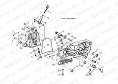 ENGINE | ENGINE, CRANKCASE - A09KA09AB/AD (49ATVCRANKCASE07OTLW90)