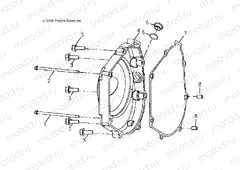 ENGINE | ENGINE, CRANKCASE COVER, RH - A15YAK05AD/AF (49ATVCRANKCASECVRRH07OTLW90)
