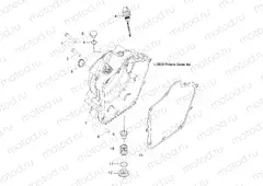 ENGINE | ENGINE, CRANKCASE COVER, RH - R15YAV17AA/AF/BA/BF (49RGRCRANKCVRRH09RZR170)