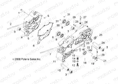 ENGINE | ENGINE, CRANKCASE - R15YAV17AA/AF/BA/BF (49RGRCRANKCASE09RZR170)