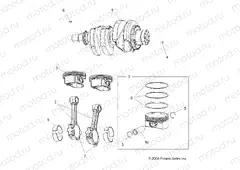 ENGINE | ENGINE, CRANKSHAFT and PISTON - A09ZN8X ALL OPTIONS (49ATVCRANKSHAFT09SPXP850)