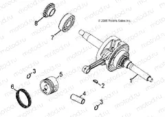 ENGINE | ENGINE, CRANKSHAFT and PISTON - A15YAK05AD/AF (49ATVCRANKSHAFT07PRED50)