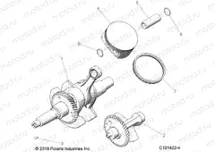 ENGINE | ENGINE, CRANKSHAFT, PISTON and BALANCE SHAFT - A23SDE57P4 (C101422-4)