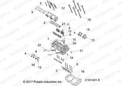 ENGINE | ENGINE, CYLINDER HEAD, CAM and VALVES - A20SGE95AK (101431-8)