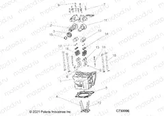 ENGINE | ENGINE, CYLINDER HEAD, CAMS and VALVES - D22M2A57B4/G57B4 (C730096)