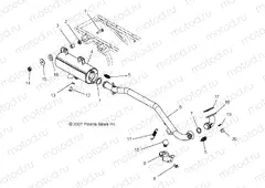 ENGINE | ENGINE, EXHAUST - A09BA50FA (49ATVEXHAUST08SCRAM2X4)