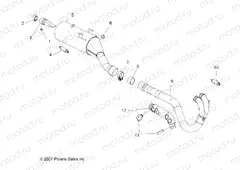 ENGINE | ENGINE, EXHAUST - A10GJ45AA (49ATVEXHAUST08OUT525S)