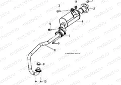 ENGINE | ENGINE, EXHAUST - A13FA09AA (49ATVEXHAUST07SPRT90)