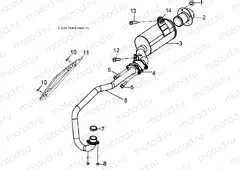 ENGINE | ENGINE, EXHAUST - A13KA09AD/AF (49ATVEXHAUST09OUT90)