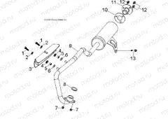 ENGINE | ENGINE, EXHAUST - A15YAK05AD/AF (49ATVEXHAUST07PRED50)