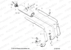 ENGINE | ENGINE, EXHAUST - A23HBBO7B3/B7 (C102103)