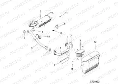 ENGINE | ENGINE, EXHAUST - D20BBPD4B4/APD4B4 (C700432)