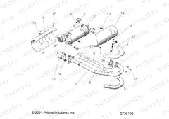 ENGINE | ENGINE, EXHAUST SYSTEM - R22MAU57B5 (C730100)