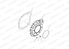 ENGINE | ENGINE, FLYWHEEL COVER - R16RVAD1A1 (49RGRFLYWHEEL15DSL2)