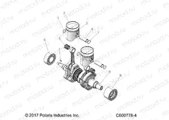 ENGINE | ENGINE, PISTON and CRANKSHAFT - S20EFS8RS/8RE ALL OPTIONS (C600778-4)