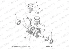 ENGINE | ENGINE, PISTON and CRANKSHAFT - S21EDB6PSL (600913C)