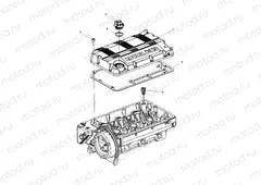 ENGINE | ENGINE, ROCKER ARMS COVER and OIL FILLER - R16RVAD1A1 (49RGRROCKERCVR15DSL)