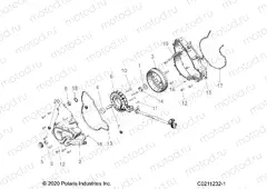 ENGINE | ENGINE, STATOR COVER and FLYWHEEL - A21SHD57A9 (C0211232-1)