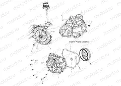 ENGINE | ENGINE, STATOR COVER AND FLYWHEEL - R15RMA32AA/AJ (49ATVFLYWHEEL14SP325)