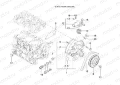 ENGINE | ENGINE, WATER COOLING SYSTEM - R13TH90DG (49RGRWATERPUMP11DCREW)