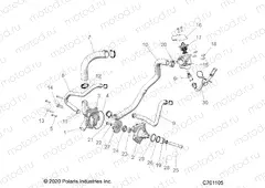 ENGINE | ENGINE, WATERPUMP AND BYPASS - Z20A4E99AH/BH/LH (C701105)