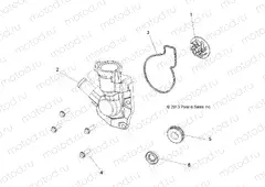 ENGINE | ENGINE, WATERPUMP IMPELLER AND COVER - R15RMA32FA (49ATVWATERPUMP14SP325)