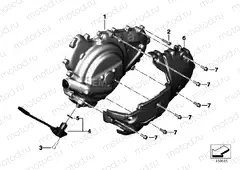 Engine housing cover, left