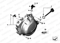 Engine housing cover, left