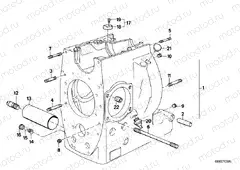 Engine housing mounting parts