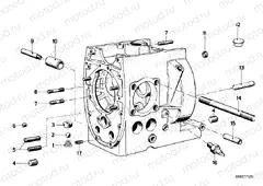 Engine housing mounting parts
