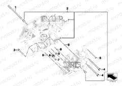 Engine housing mounting parts