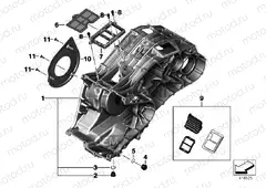 Engine housing, rear