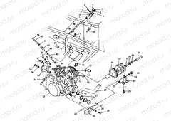 ENGINE MOUNTING Scrambler 400 W98BC38C (4947254725A009) | ENGINE MOUNTING Scrambler 400 W98BC38C (4947254725A009)
