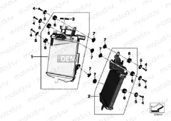 ENGINE RADIATOR WITH MOUNTING HARDWARE