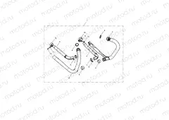 Exhaust Header, Pair, Black