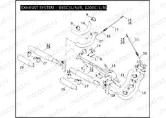 EXHAUST SYSTEM - 883C/L/N/R, 1200C/L/N/X