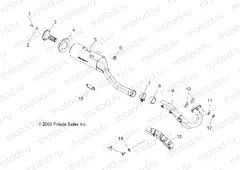 EXHAUST SYSTEM - A06GP50AA (49ATVXHAUSTOUTLAW) | EXHAUST SYSTEM - A06GP50AA (49ATVXHAUSTOUTLAW)