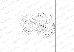 EXHAUST SYSTEM - FXDB, FXDL (England, HDI, Japan)