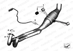 Exhaust system parts with mounts