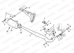 EXHAUST SYSTEM Scrambler 400 W98BC38C (4947254725A012) | EXHAUST SYSTEM Scrambler 400 W98BC38C (4947254725A012)