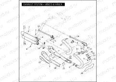 EXHAUST SYSTEM - VRSCD & VRSCR