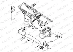EXHAUST SYSTEM XPLORER 300 W98CC28C (4945264526A013) | EXHAUST SYSTEM XPLORER 300 W98CC28C (4945264526A013)