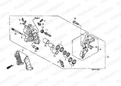 F-10-1 FRONT BRAKE CALIPER (R.) (XL1000VA)