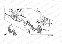 F-10 FRONT BRAKE CALIPER (R.) (XL1000V)