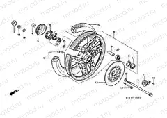 F-10 FRONT WHEEL (CB125TDC / TDE)