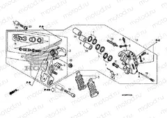 F-11-3 LEFT FRONT BRAKE CALIPER (09, 11, 12, 13, 14)